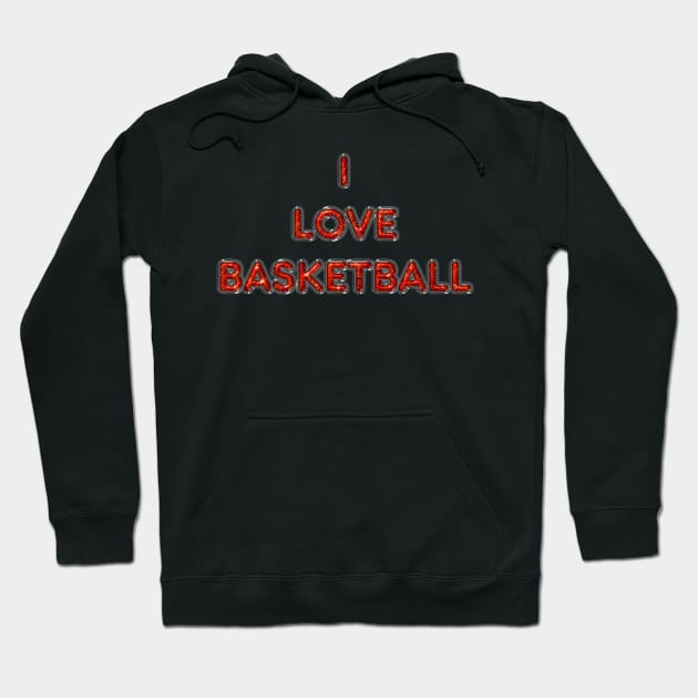 I Love Basketball - Orange Hoodie by The Black Panther